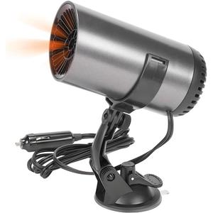 12V Portable Car Heater, 150W Efficient 2 in 1 Fast Heating & Cooling Car Heater Defroster with 180 Swiveling Suction Holder, Car Heater That Plugs into Cigarette Lighter