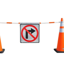 24"X24" Nonreflective Cone Bar Roll-Up Sign