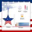 ZEELONA12 Pack Star Suncatcher Craft for Kids Patriotic Suncatcher Ornaments DIY Paint Window Art for Kids Classroom Activity 4th of July Art Projects USA Independence Day Decoration (Star)