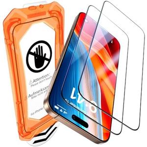 UniqueMe for iPhone 16 Pro Screen Protector - [Military Grade Shatterproof & 9H+ Hardness] Screen Protector 16 Pro Tempered Glass Full Coverage Protection, Easy Installation, 2 Packs