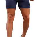 GINGTTO Mens Slim Fit Shorts 7" Inseam Skinny Chino Short Tapered Leg Stretch, Size 32
