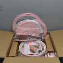 Astercook 21 Pcs Pots and Pans Non Stick Ceramic Cookware Set, Detachable Handles, RV Kitchen Cooking Set, Oven Safe, Induction Ready, Stackable, Pink