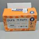 Size 3 Eco-Friendly Diapers (9-20 lbs) Totally Chlorine Free (TCF),Hypoallergenic, Soft Organic Cotton, Sustainable, up to 12 Hours Leak Protection, Allergy UK,26 Count (Pack of 3) (78 Baby Diapers)