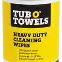 Tub O Towels TW90 Heavy-Duty 10" x 12" Size Multi-Surface Cleaning Wipes, 90 Count Per Canister