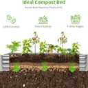 Land Guard 3 Pack 841ft Galvanized Metal Raised Garden Bed, Metal Planter Kit Box Outdoor for Deep-Rooted Vegetables, Flowers, Green and Herbs, Silver