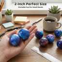 LovesTown Galaxy Stress Balls Bulk, 50PCS Foam Squeeze Balls 2 inch for Stress Relief Outer Space Astronaut Party Class Reward