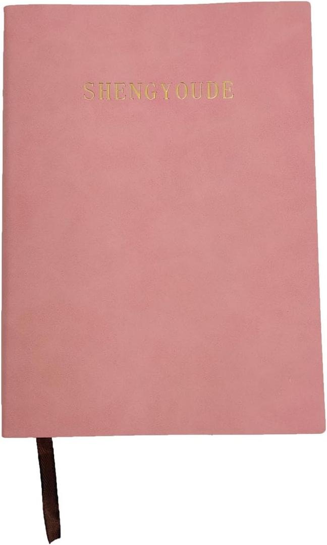 3 x Business Notebook, 1 8.3-inch x 5.7-inch A5 hardcover PU leather notebook, 8mm grid 200 pages -100 study and office notebooks diary (Pink)