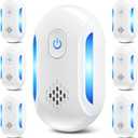 (2026 Upgraded) Ultrasonic Rodent & Pest Indoor Repeller - Stronger Driving Force, Repellent for Mouse, Mice, Rats, Roaches, Ants, Spiders, Bugs, Home Plug-in Device, 2 Mode Switching (6 Pack)