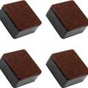 1.2 Inch Height 4Pack Self-Adhesive Square Bed Risers, Carbon Steel Solid Furniture Risers, Furniture Leg Riser for Sofa, Couch, Table, Chair and Desk(Black)
