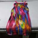 Nimsruc Women Summer Long Dress Casual Slip Sexy Slim Sleeveless Bodycon Maxi Dresses for Women 2025 Color Collision XL