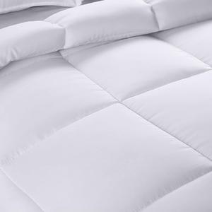 Bedding Comforters Queen Size, All Season Duvet Insert, Down Alternative Box Stitched Bed Comforter with Corner Tabs, Machine Washable (White)