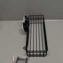 TAILI Shower Caddy Suction Cup 2 Pack with Hooks & Soap holder, Heavy Duty Shower Organizer for Bathroom, No Drilling Bathroom Organizer with Large Capacity, Black Metal Storage Basket