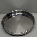 VAEHOLD Pantry Cabinet Lazy Susan Stainless Steel Black Spice Rack Turntable - Decorative Trays Storage Containers Organizer for Kitchen Cabinet, Snacks, Bathroom (12 inches) (Silver)