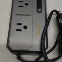 BMK 200W Car Power Inverter Newly Car Plug Adapter Outlet Charger DC 12V to 110V Car Inverter with 1.2A&2.4A USB, 1 QC3.0 USB and 1 Type C Ports Black (Gray)