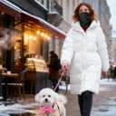 Double-layer Thick Fleece Ski Neck Gaiter, Winter Scarf Face Mask for Men Women, Warmer Beanie for Big Heads (Grey)