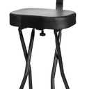 Pyle Adjustable Guitar Seat with Built-In Stand, EVA Foam Padded Cradles, Removable Backrest, Non-Slip Rubber Feet, Collapsible Design Fits Acoustic, Electric & Bass Guitars 300 lbs Capacity.