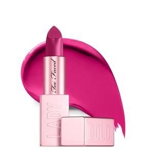 Too Faced Lady Bold Cream Lipstick | Creamy, High-Impact Color, Lightweight, Vegan + Cruelty Free, 0.11 Ounce (05 Main Character (Neon Berry))
