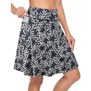 KORALHY Women's 20" Knee Length Skorts Skirts Tennis Athletic Golf Causal Skort with 4 Pockets (XX-Large)