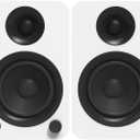 Kanto YUW 140W Powered Speakers with Bluetooth® 4.2 and RCA Input | Features Signal Detection and Auto Stand-by | Remote Included | Pair | Matte White