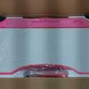 Diroan Kids Functional Desk and Chair Set, Ergonomic Height Adjustable Children School Study Desk with Tilt Desktop, Book Stand, LED Light, Metal Hook and Storage Drawer for Boys Girls(Pink) (Large)