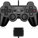 OSTENT Wired Analog Controller Gamepad Joystick Joypad for Sony Playstation PS2 PS1 PS One PSX Console Dual Shock Vibration Video Games