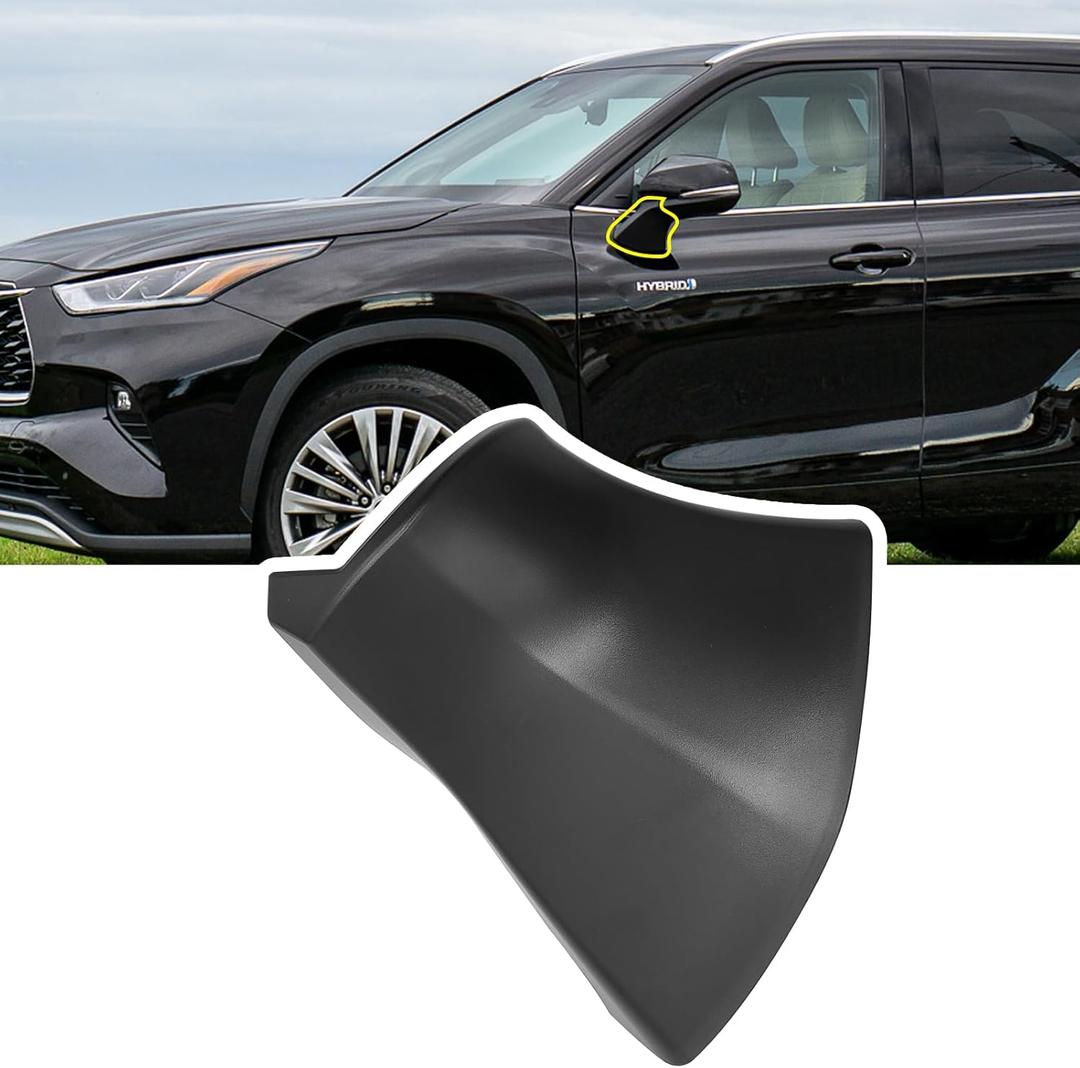 Jaronx Compatible with Toyota Highlander Driver Side Mirror Triangle Base Cover 2020-2024, for Highlander Driver Side Rearview Mirror Bottom Base Covers (NOT FIT Grand Highlander) (Left)