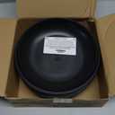 Grow Forward Premium Wheat Straw Pasta Bowls - 30oz Unbreakable Wide & Shallow Dinner Plate Bowls Set of 6 - Microwave Safe Reusable Plastic Pasta Bowls for Kids, Adults, Salad, Camping, RV - Midnight