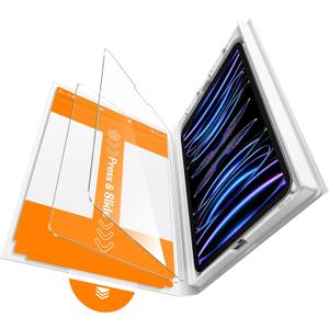 iGluz 2 Pack for iPad Pro 11"(4th 3rd 2nd 1st Gen) iPad Air 10.9"(5th 4th Gen) 9H+ Tempered Glass Screen Protector with Easy-Install Box[12FT Military Grade Shatterproof] HD Clarity,Scratch Resistant