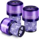 3 Pack V11 Filters Replacement for Dyson, Vacuum Filters Replacement Compatible with Dyson V11 Animal Torque Drive Complete V15 Detect Cordless Vacuum, Replace Part # 970013-02