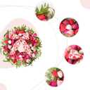 20 Inch Spring Tulip Wreath for Front Door, Pink White Tulip Floral Spring Door Wreath, Outdoor Wreaths for Wedding Festival Decorations