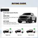 Fumgil Custom Fit Ford F150 Seat Covers 2009-2025 2026 F250/F350/F450 2017-2026 Full Set Waterproof Faux Leather Car Seat Covers for Crew Cab XL XLT Lariat King Ranch Platinum(5 Seats,Black)