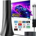 2026 Upgraded TV Antenna for Smart TV, Digital Antenna for Local Channels, 3200+ Miles Range TV Antenna Indoor with 360 Signal Strongest Booster, Supports 1080P 4K Reception HD 16.41FT Cable