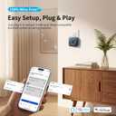 WIFI Wireless Doorbell Chime Compatible with Ring, Nest, Blink Video Doorbells, Smart Indoor Doorbell Receiver with LED Flash Alert for Home Security (1 Pack)