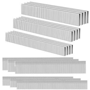 HW HAMWOO 18 Gauge 1800PCS,1/4" Narrow Crown Staples (1/2"- 400; 3/4"- 400; 1"- 400) and Brad Nails (5/8"-300,3/4"-300), Suitable for Most Brand of 18 Gauge Stapler