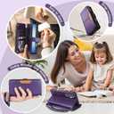 for Samsung Galaxy A17 Wallet Case with Card Holder Fashion PU Leather Magnetic Snap Flip Zipper Strap Protective Phone Case for Samsung Galaxy A17 Case Wallet(6.7 inch-Purple)