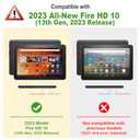 Fintie Slim Case for All-New Fire HD 10 Tablet (13th Generation, 2023 Release) - Trifold Lightweight Hard Shell Stand Cover with Auto Wake/Sleep, Composition Book