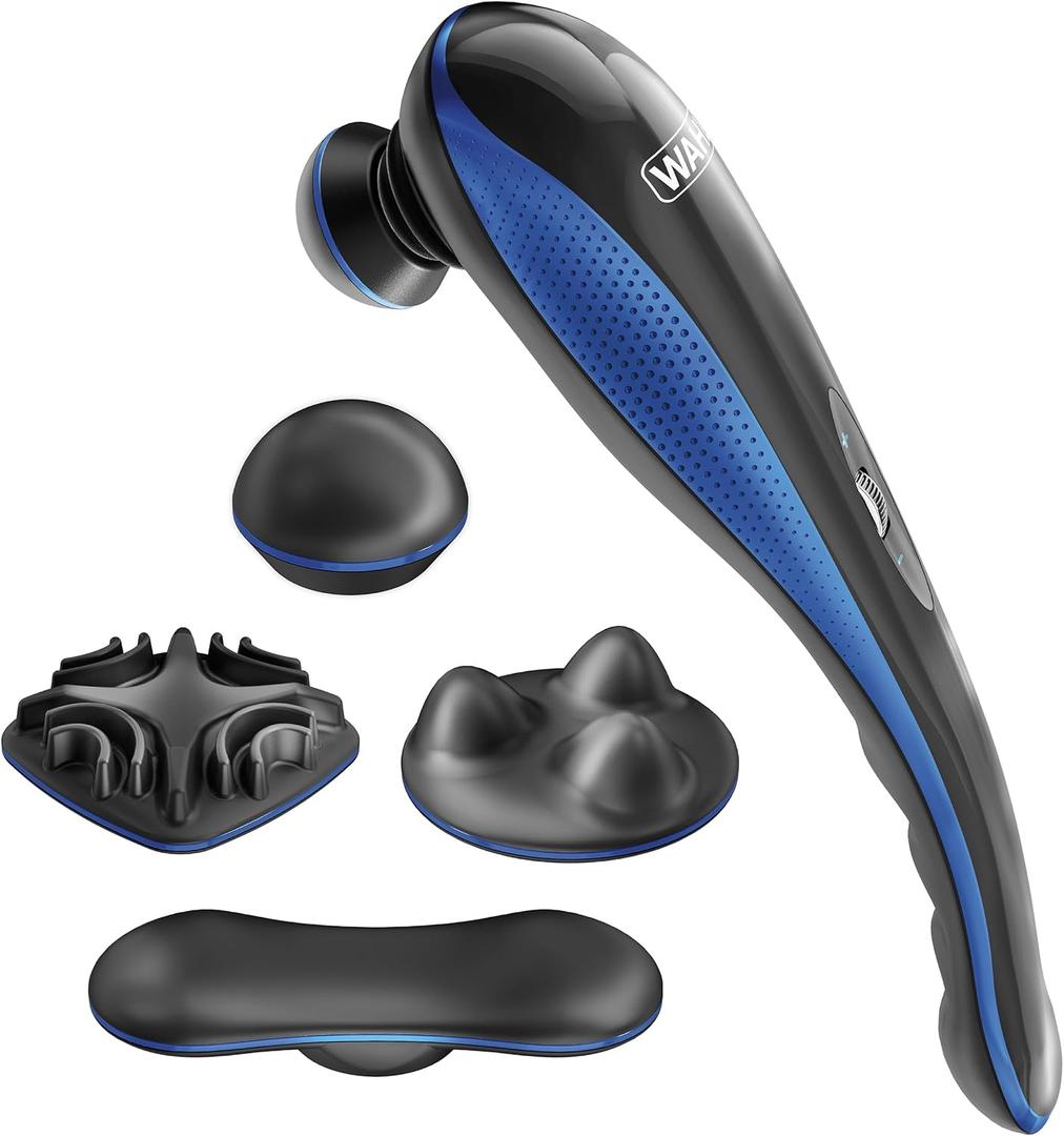Wahl Lithium-Ion Deep Tissue Percussion Handheld Massager for Muscles, Back, Neck, Shoulder Pain Relief, Cordless, Adjustable Intensity, Long Battery Life, FSA Eligible, Model 4232 (Blue)