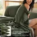 Bedsure Muslin Duvet Cover Queen Size - 100% Cotton 3-Layer Gauze Duvet Cover PureWoven Ultra-Soft & Breathable Bedding Set with Zipper Closure and 8 Corner Ties (Olive Green, Queen, 90"x90")