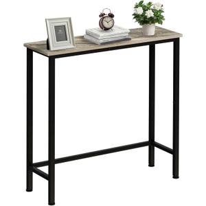 Narrow Console Table, 29.5" Small Entryway Table, Thin Hallway Tables, Slim Sofa Side Tables for Hallway, Living Room, Bedroom, Foyer, Marbleized Grey