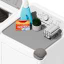SEIRI 1pcs Washer and Dryer Covers for the Top, 26" x 18" Silicone Dryer Top Protector Mat Non-slip Waterproof Washing Machine Cover Protector Top Load for Laundry & Kitchen (Light Gray)
