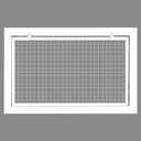 HVAC Premium 12" x 14" Cube Core Eggcrate Return Air Filter Grille for 1" Filter - Aluminum - White [Outer Dimensions: 14.5" x 16.5]
