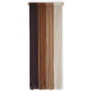 TANNCOY Boho Macrame Wall Hanging, Hand-Dyed Cotton, Brown, 15.75 x 40 in