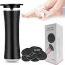 Electric Foot File Callus Remover Professional Foot File Pedicure Tools Adjustable Speed 60pcs Replacement Sandpaper disc Easy to Remove Cutin Dead Skin calluses(Black 60pcs) (60 Count (Pack of 1))