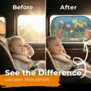 CARAMAZ Car Window Shade for Baby with Certified UV-Protection 2 Pack - 20"x12"