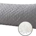 WhatsBedding Memory Foam Body Pillow for Adults, Long Body Pillow for Sleeping, Full for Bed - Dark Grey