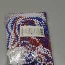 4E's Novelty Patriotic Beads Necklace (72 Pack) Bulk Red White Blue Beads 33 Inch Long 7mm Thick, Great for 4th of July Party Favors, Parade Throws, Dress Up July 4 Accessories Supplies