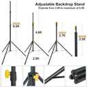 LINCO Lincostore Backdrop Support Stand Kit 10x6.5ft Adjustable Photography Studio Photo Background Support System with Carrying Bag for Green Screen Muslin, 4171