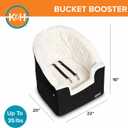 K&H Bucket Booster Dog Car Seat, Cat & Dog Booster Seat, Large Black/Cream