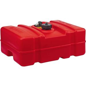 Scepter 08669 Rectangular 12 Gallon Low Profile Marine Fuel Tank For Outboard Engine Boats, 24.5" x 18" x 11.5", Red