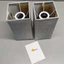 Bedside Table Lamps Set of 2 - Touch Nightstand Lamp for Bedroom with USB C+A Charging Ports & AC Outlets, 3-Way Dimmable Desk Lamp Grey Fabric Shade for Bedroom Living Room, Office(Bulb Included)